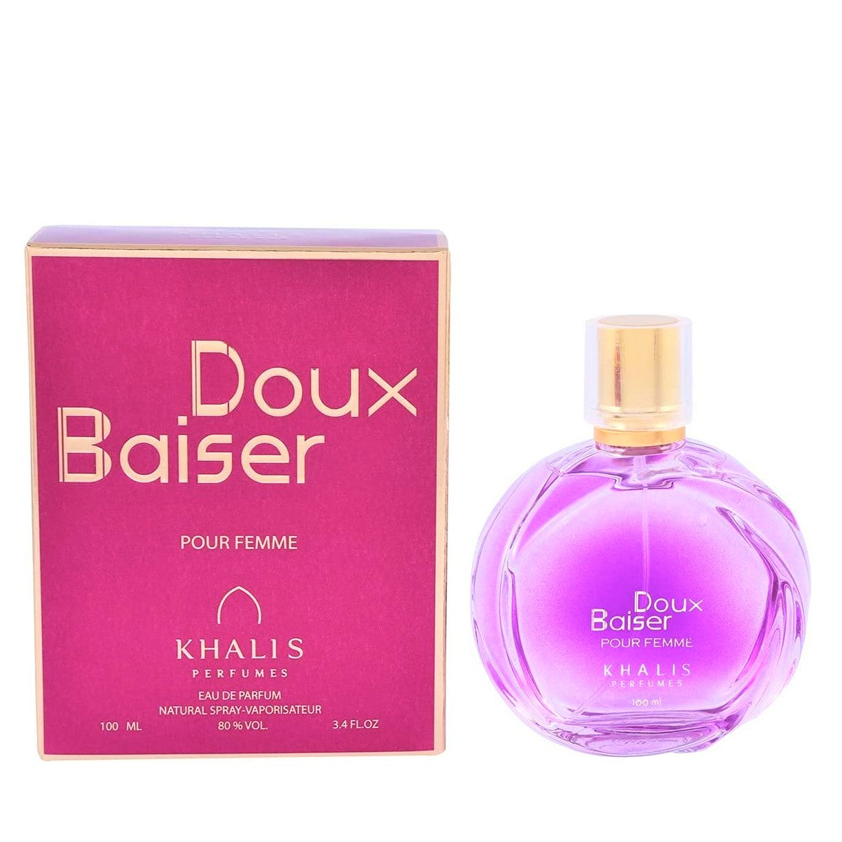 100 ml Eau de Perfume Doux Baiser Fragancia picante de vainilla y frutas para hombres y mujeres 1 