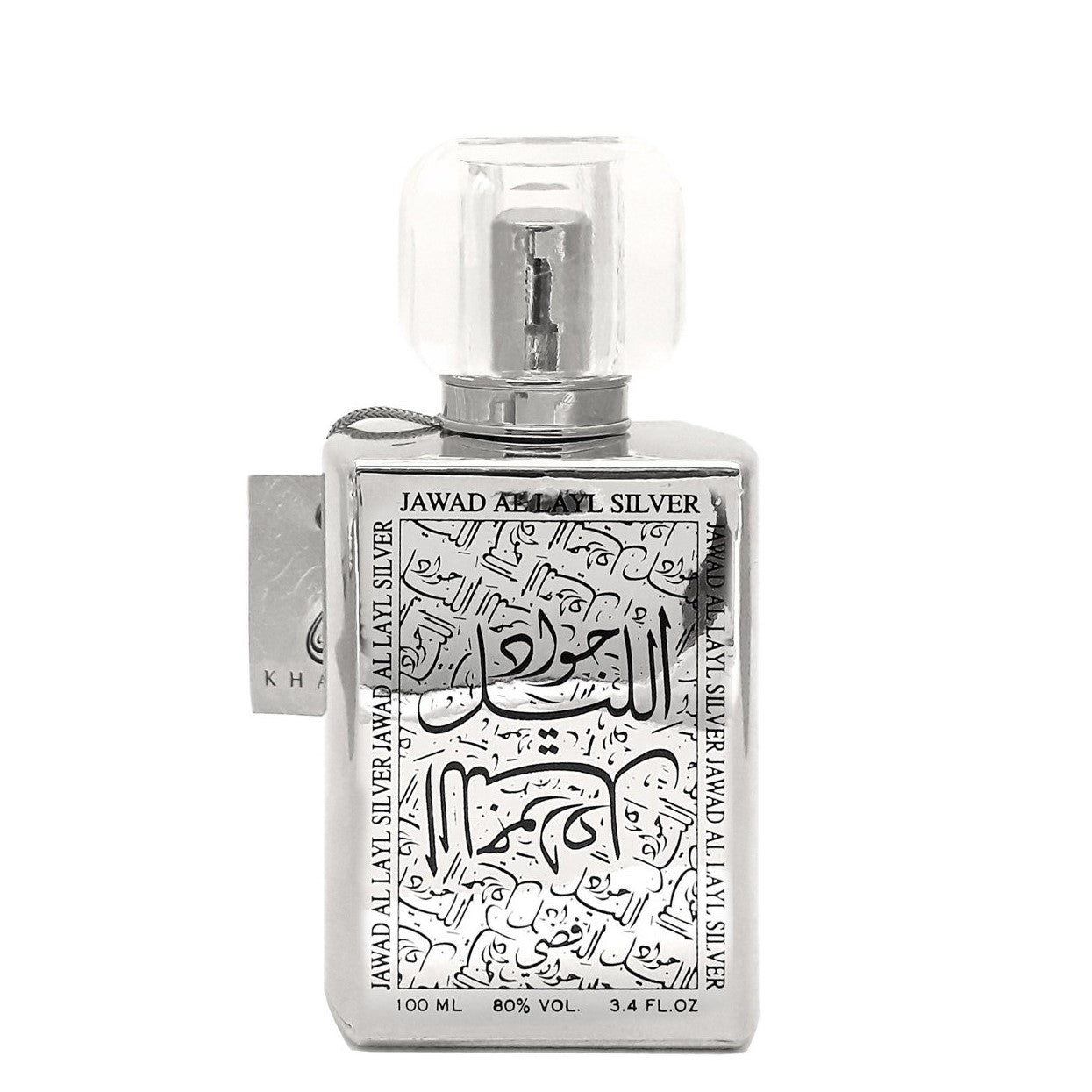 100 ml Eau de Perfume Jawad Al Layl Silver Fragancia frutal almizclada para hombres y mujeres