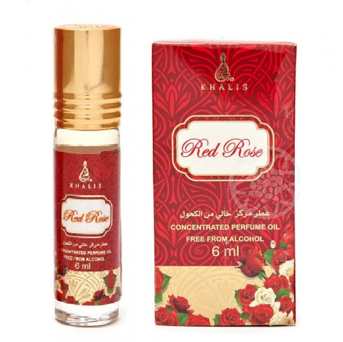 6 ml Aceite de perfume  con fragancia de vainilla almizclada de rosa roja para mujer