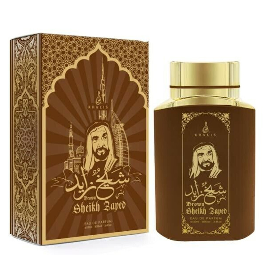 100 ml Eau de Perfume SHEIKH ZAYED BROWN Fragancia Oud y Vainilla para Hombre 1 