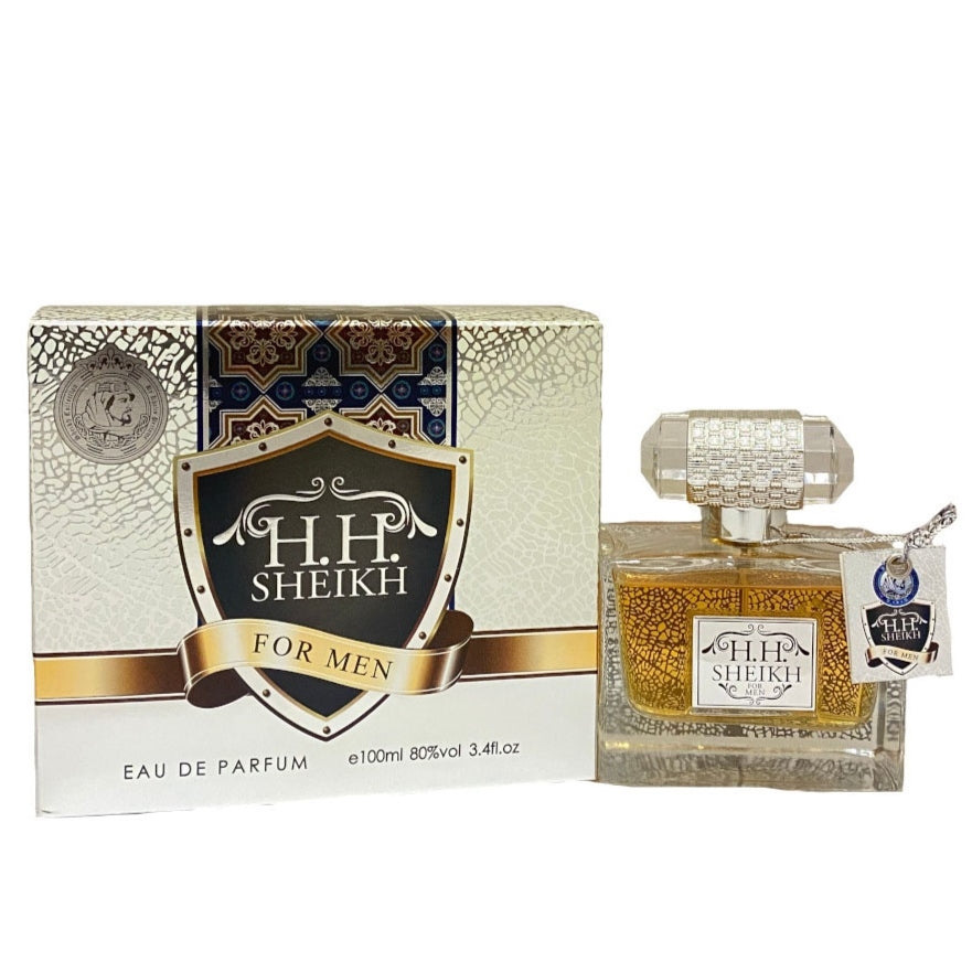 100 ml Eau de Perfume H H SHEIKH MEN Fragancia amaderada almizclada para hombre 1 