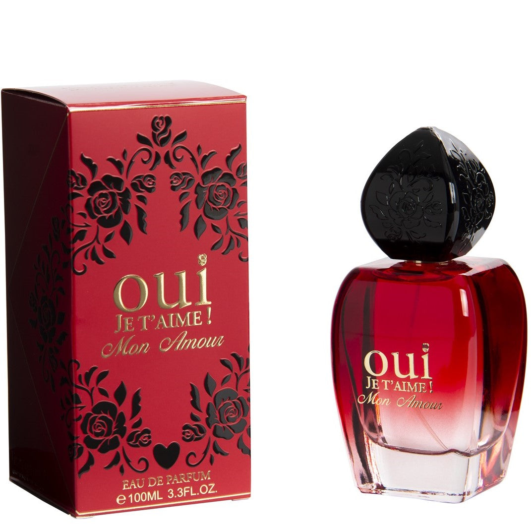 100 ml Eau de Perfume OUI JE T'AIME MON AMOUR Fragancia floral afrutada para mujer, con contenido de aceite de fragancia 10%