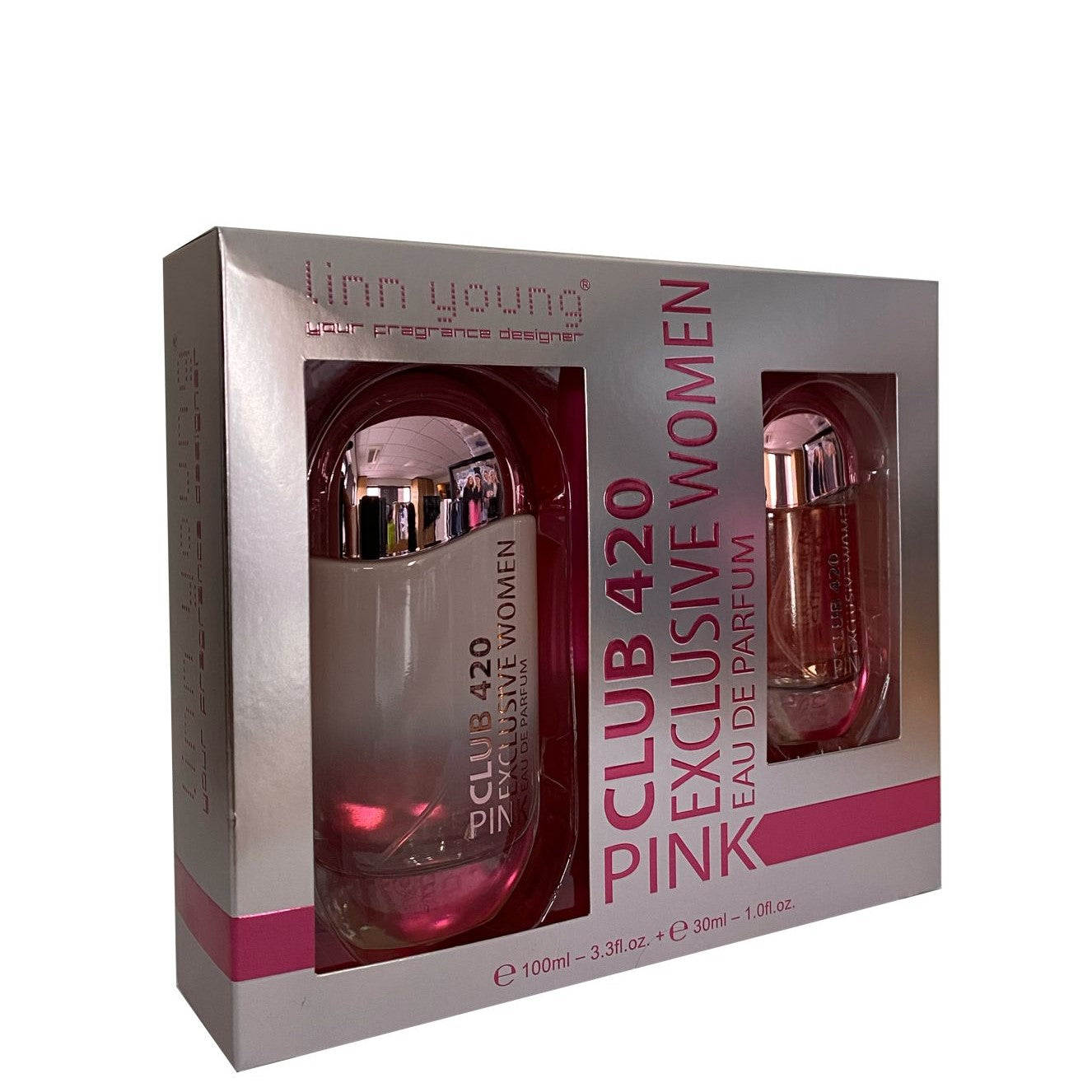 100 ml + 30 ml Eau de Perfume "CLUB 420 PINK" Fragancia Floral para Mujer 1 