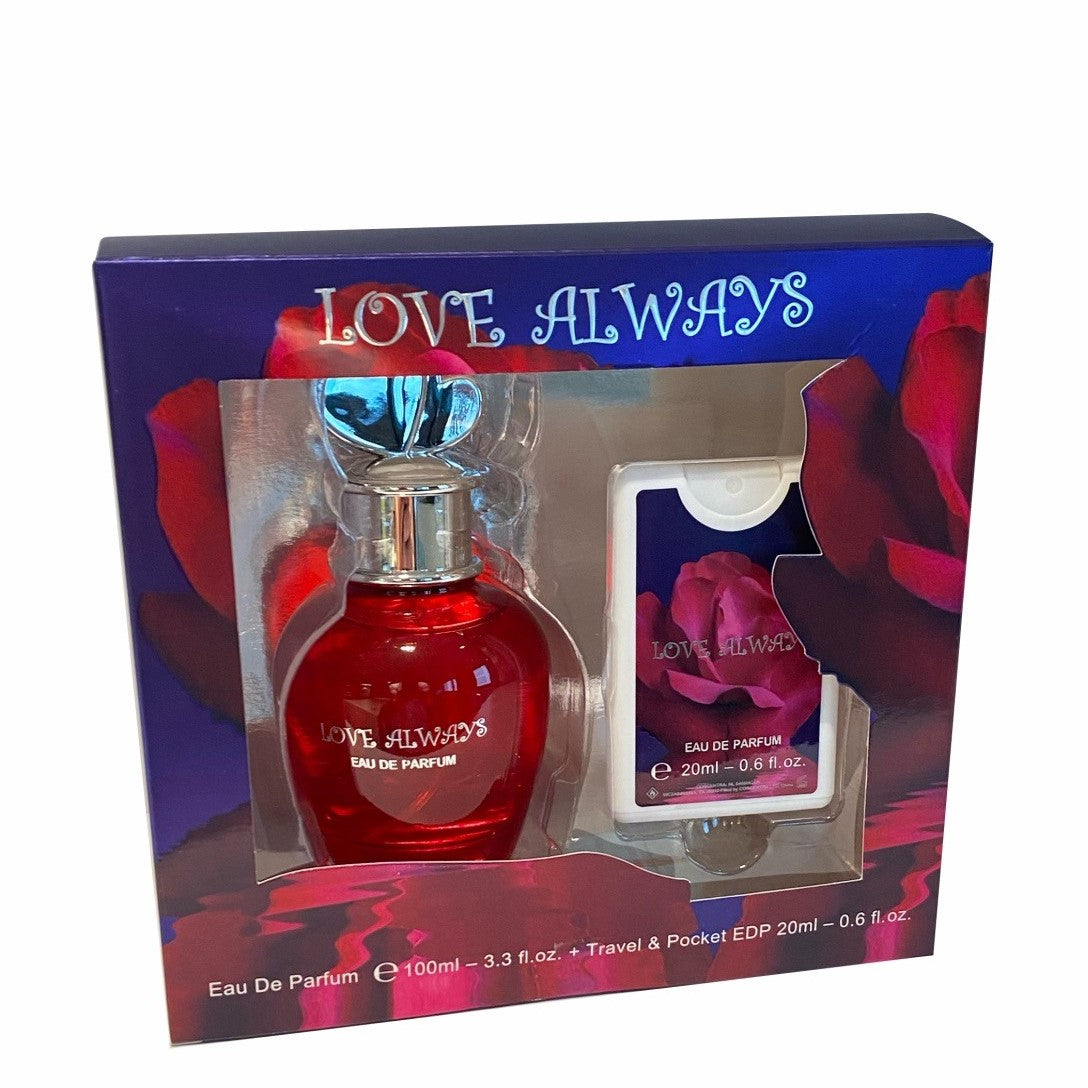 100 ml + 20 ml Eau de Perfume "LOVE ALWAYS" Fragancia Floral - Frutal para Mujer
