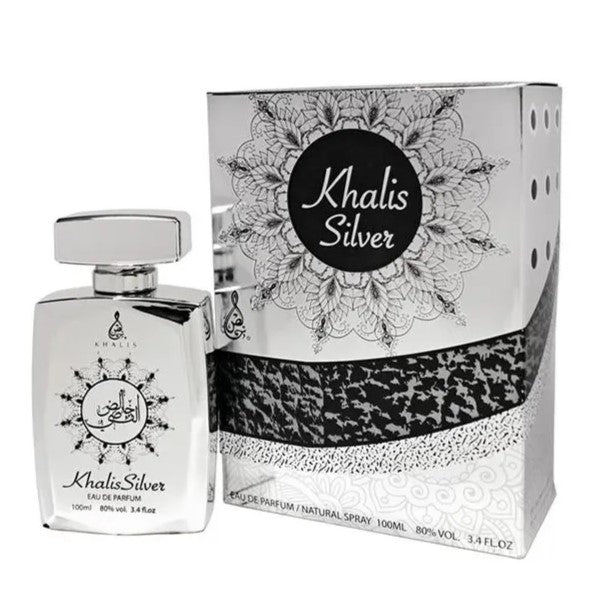 100 ml Eau de Perfume KHALIS SILVER Fragancia Floral Oriental para Hombre