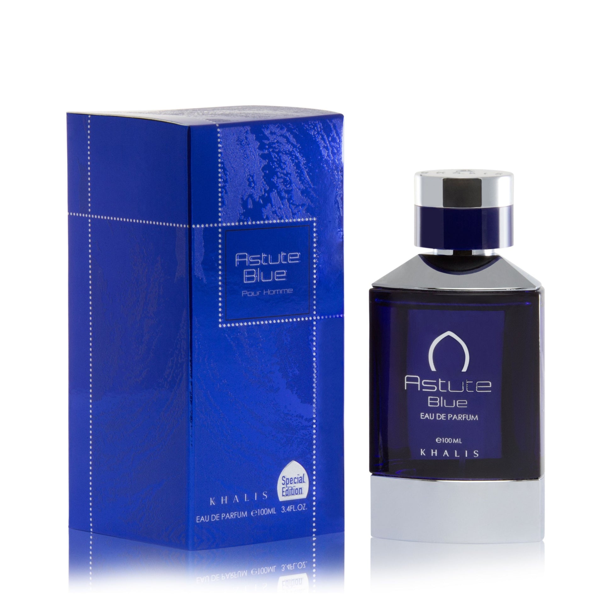 100 ml Eau de Perfume ASTUTE BLUE Fragancia amaderada especiada para hombre 1 