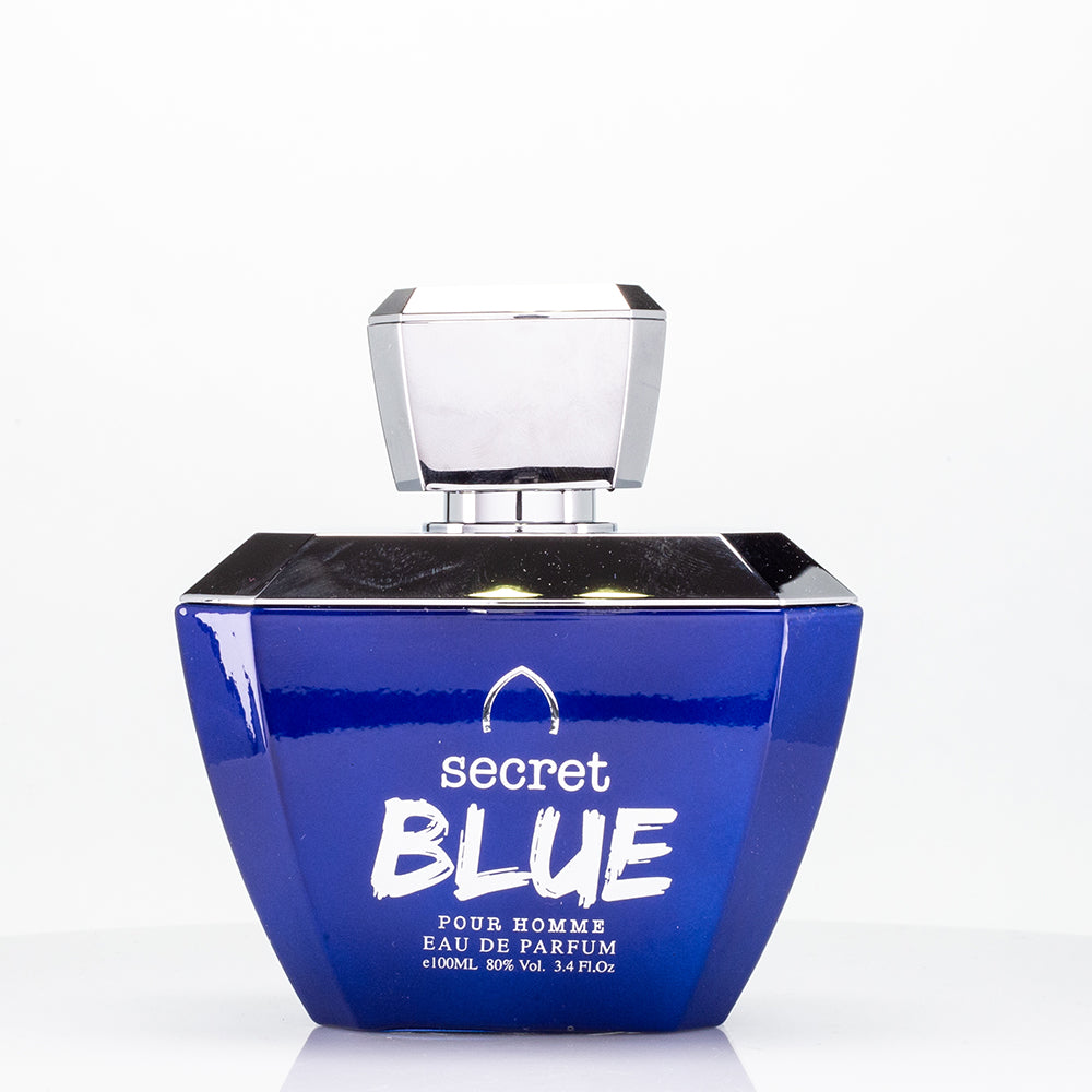 100 ml Eau de Perfume SECRET BLUE Fragancia de Almizcle Frutal Picante para Hombre 2 