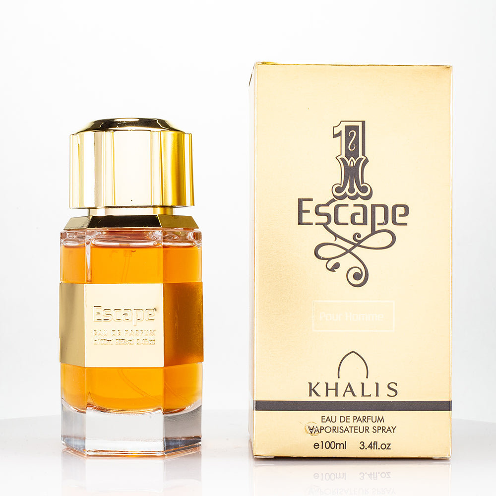 100 ml Eau de Perfume ESCAPE 1 Spicy Woody Fragrance for Men (Top: Bergamot, Mandarin / Middle: Rose, Cinnamon, Orange, Lavender / Base: Sandalwood, Musk, Amber, Woody notes, Vanilla) 2 