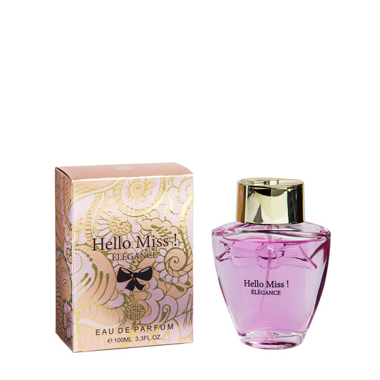 100 ml Eau de Parfum "Hello Miss! Elégance" Floral - Fragancia Frutal para Mujer