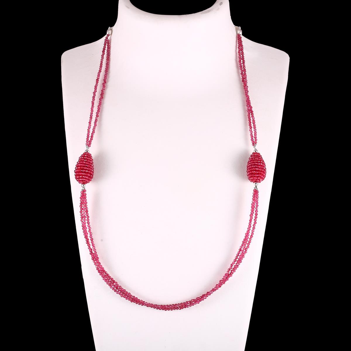 Collar de Plata con Cuarzo Rojo