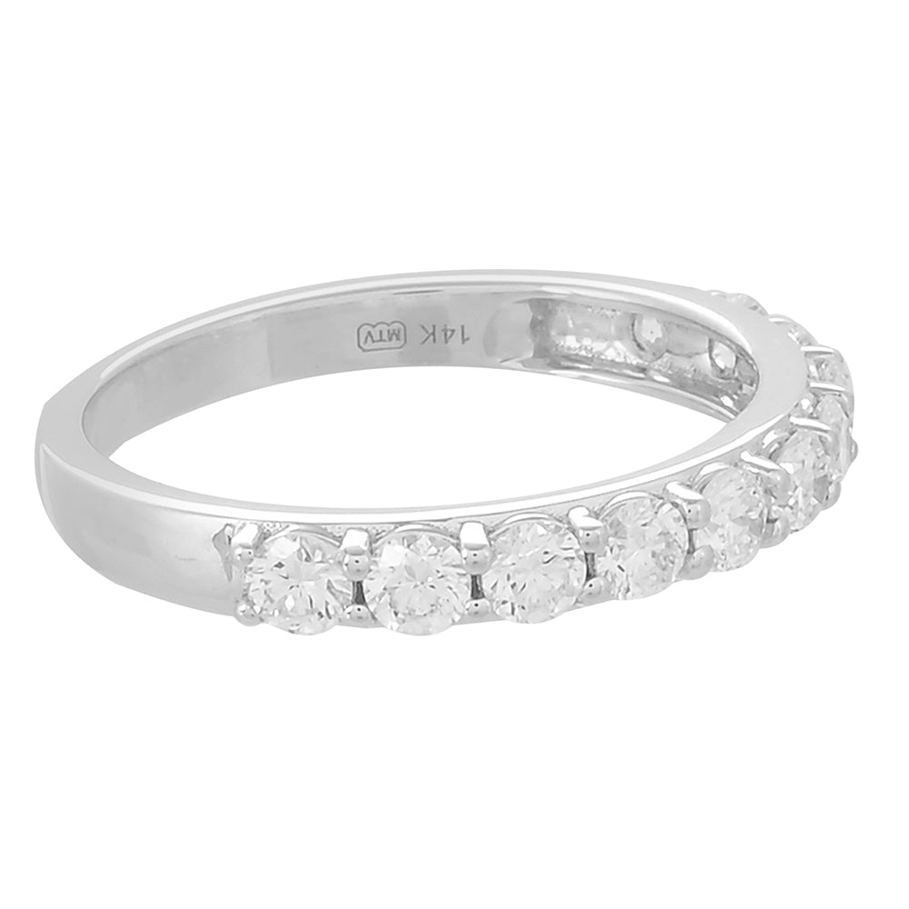 Anillo de Oro Blanco 14K con Diamante blanco