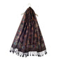 Bufanda de cachemira 100% Pashmina auténtica, 70 cm x 170 cm, estampado de mariposas en negro brillante