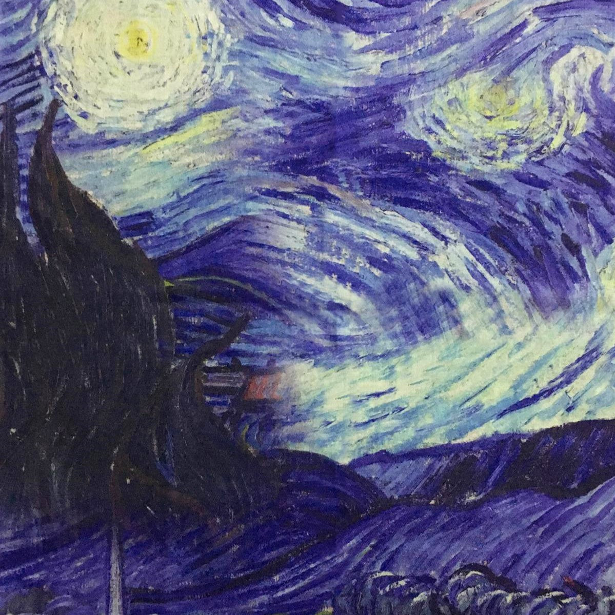 Bufanda de lana, 70 cm x 180 cm, Van Gogh - Starry Night
