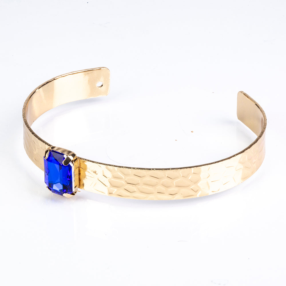 Conjunto de Aleación Bañado en Oro con Cristal Emporia® Azul ( Pulsera ) 3 