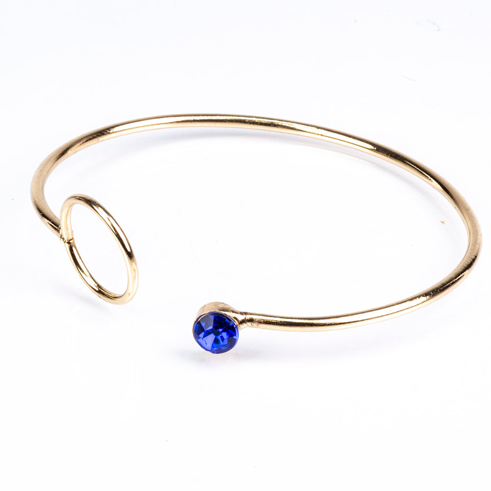 Conjunto de Aleación Bañado en Oro con Cristal Emporia® Azul ( Pulsera )