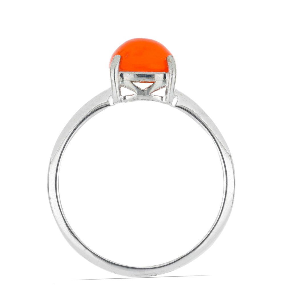 Anillo de Plata con Ópalo Naranja de Lega Dembi