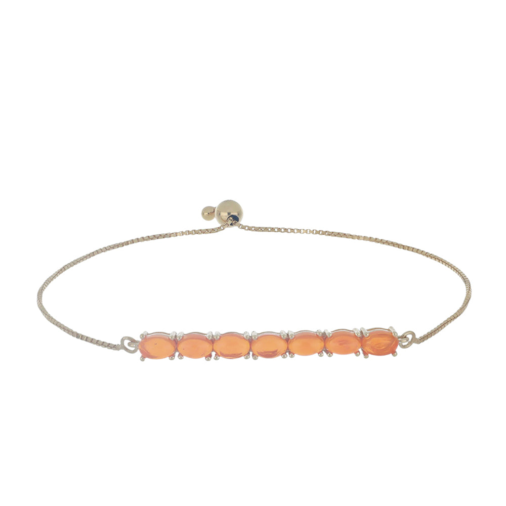 Pulsera de Plata Bañada en Oro con Ópalo Naranja de Lega Dembi 1 