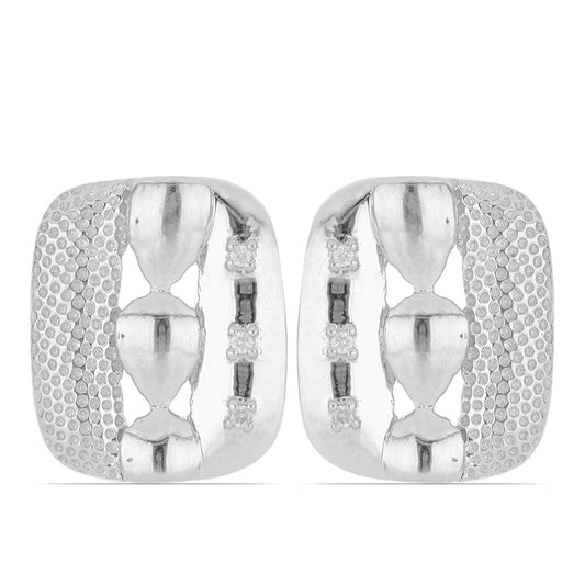 Pendientes de Plata con Diamante blanco