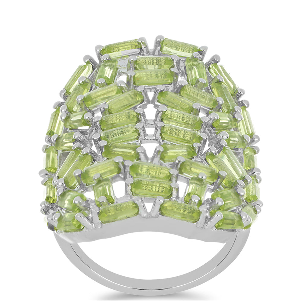 Anillo de Plata con Peridoto de Changbai 3 