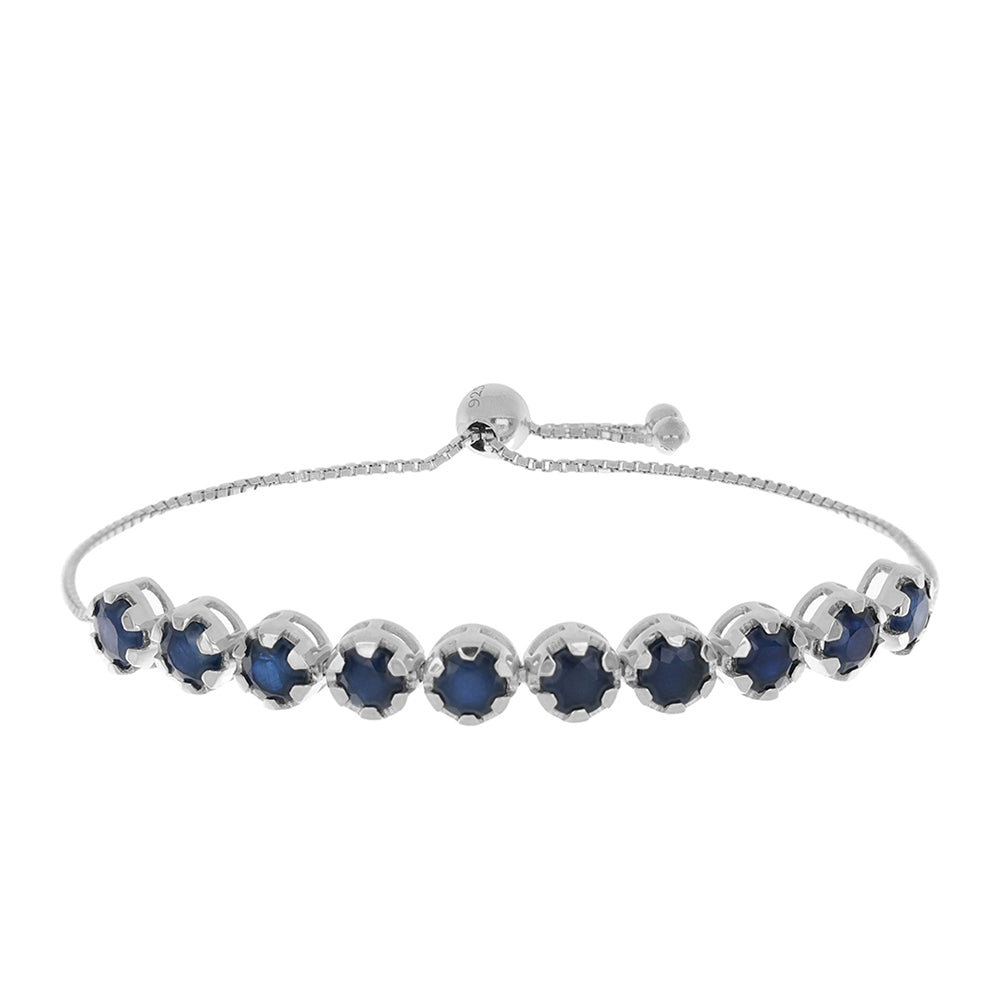 Pulsera de Plata con Zafiro Azul Rosebery