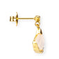 Collar Chapado en Oro con Cristal Emporia Blanco + 1 Par de Pendientes de REGALO