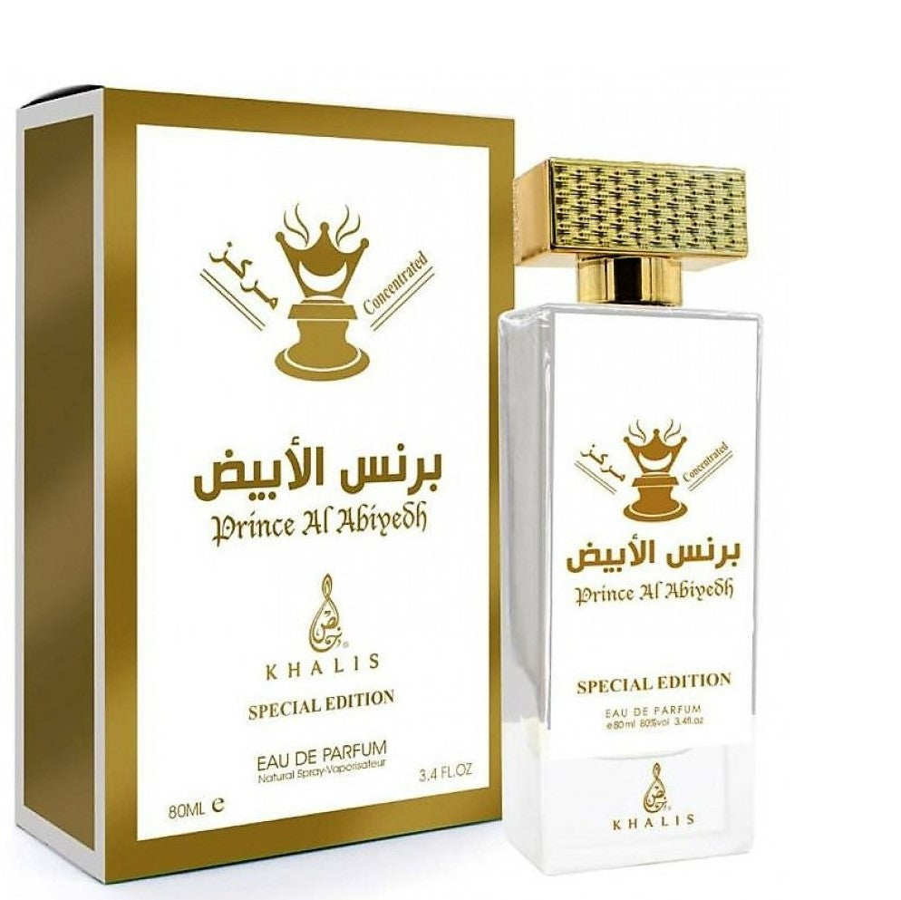 100 ml Eau de Perfume Prince Al Abiyedh Fragancia picante oriental para hombres y mujeres